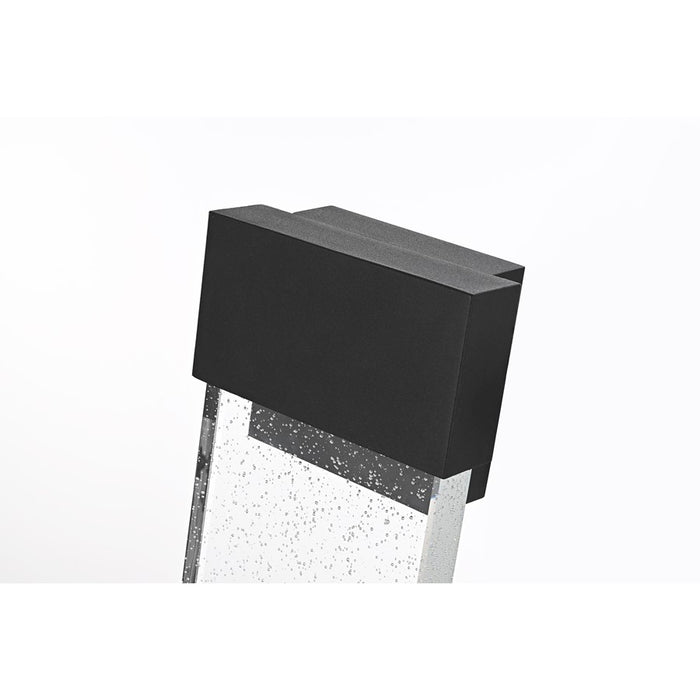 Elegant Lighting Ronin 1Lt 11" Outdoor Sconce, Black/Clear/Seed