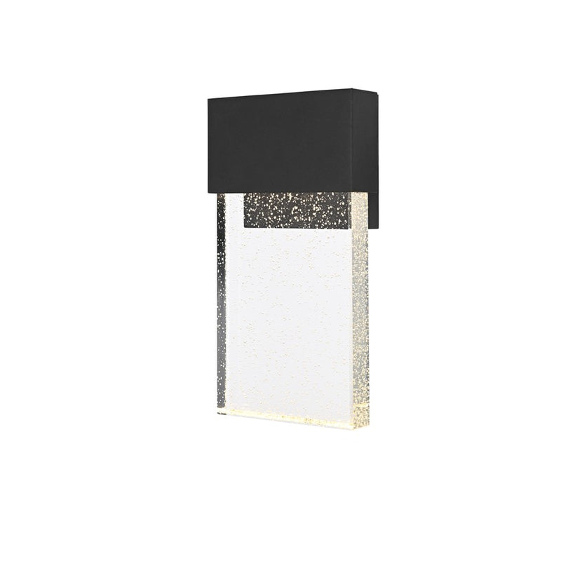 Elegant Lighting Ronin 1Lt 11" Outdoor Sconce, Black/Clear/Seed