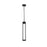Elegant Lighting Amaris 1Lt 23" Outdoor Pendant, Black/Clear/Seedy - OD604H23BK