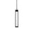 Elegant Lighting Amaris 1Lt 23" Outdoor Pendant, Black/Clear/Seedy