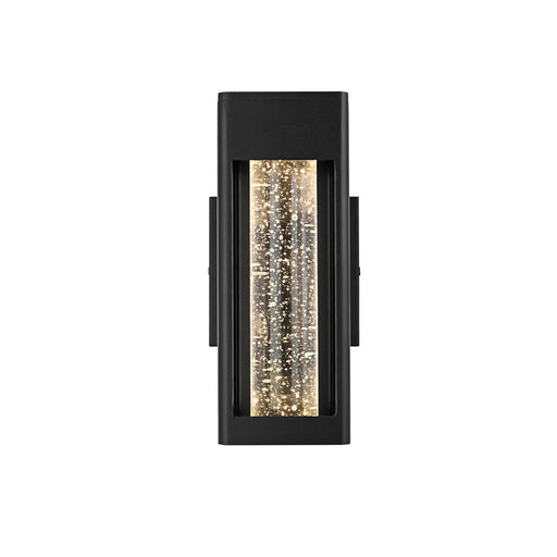 Elegant Lighting Amaris 1Lt 10" Outdoor Sconce, Black/Clear/Seed - OD604W10BK