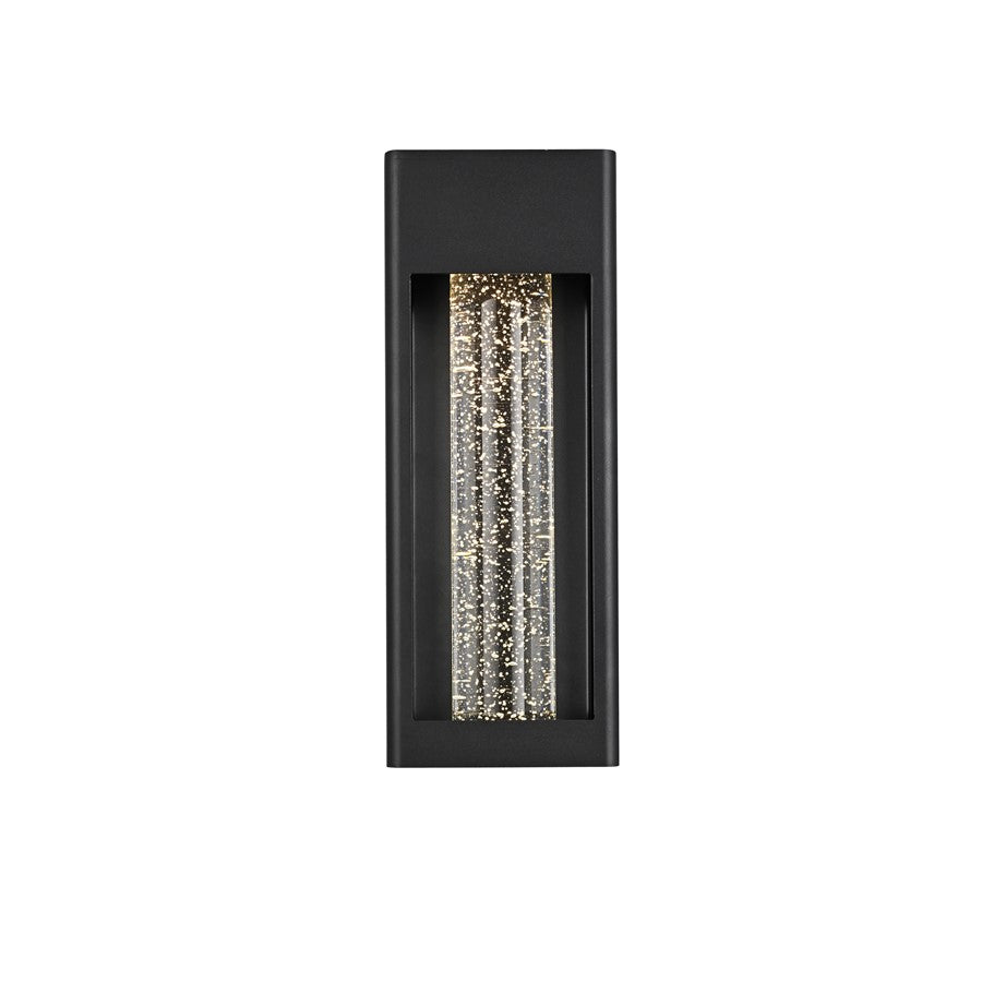 Elegant Lighting Amaris 1Lt 15" Outdoor Sconce, Black/Clear/Seed - OD604W15BK