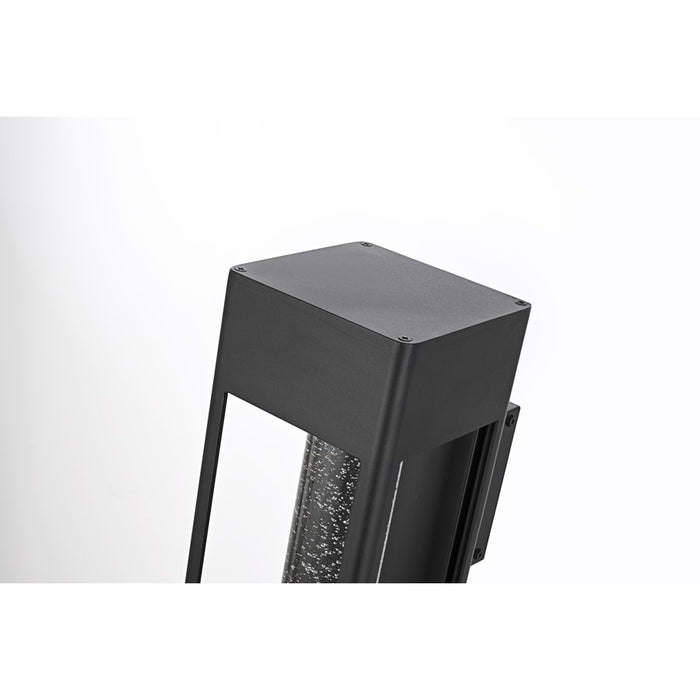 Elegant Lighting Amaris 1Lt 15" Outdoor Sconce, Black/Clear/Seed