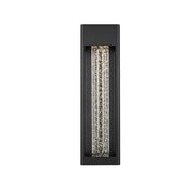 Elegant Lighting Amaris 1Lt 19" Outdoor Sconce, Black/Clear/Seed - OD604W19BK
