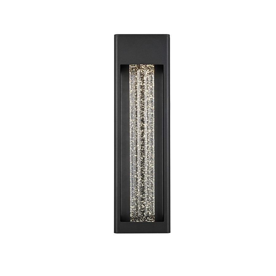 Elegant Lighting Amaris 1Lt 19" Outdoor Sconce, Black/Clear/Seed - OD604W19BK