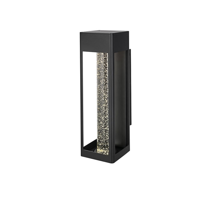 Elegant Lighting Amaris 1Lt 19" Outdoor Sconce, Black/Clear/Seed