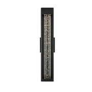 Elegant Lighting Amaris 1Lt 22" Outdoor Sconce, Black/Clear/Seed - OD604W22BK