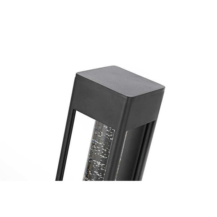 Elegant Lighting Amaris 1Lt 22" Outdoor Sconce, Black/Clear/Seed