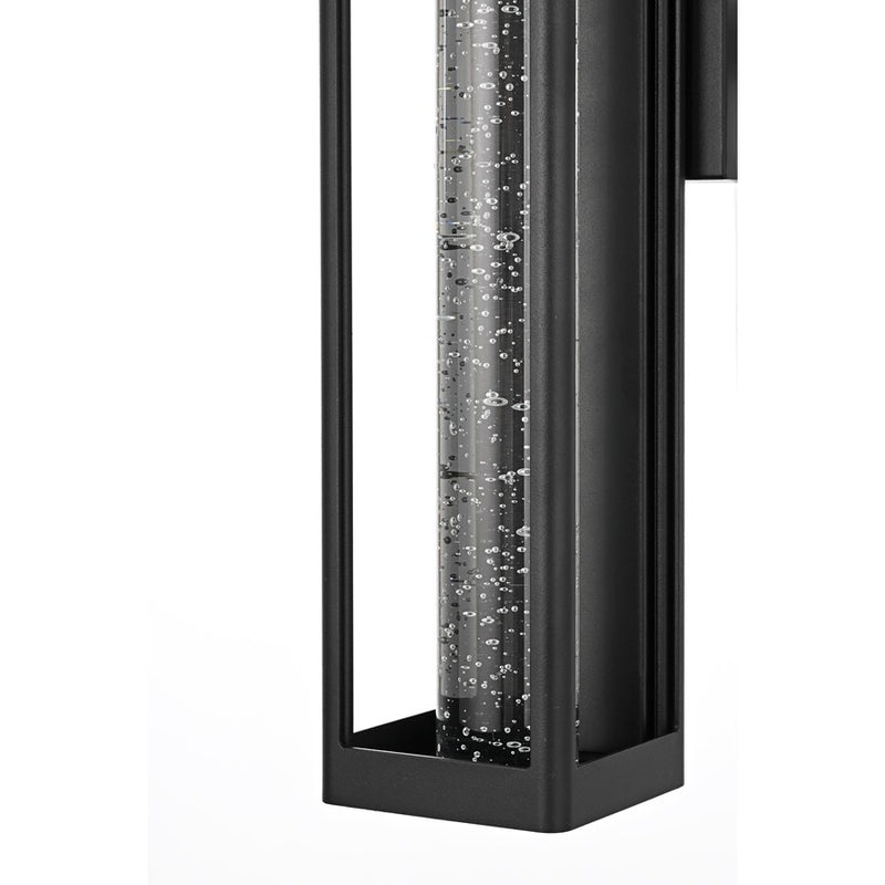Elegant Lighting Amaris 1Lt 22" Outdoor Sconce, Black/Clear/Seed