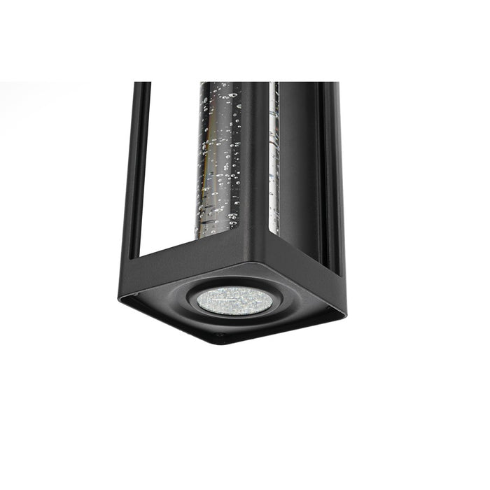 Elegant Lighting Amaris 1Lt 22" Outdoor Sconce, Black/Clear/Seed