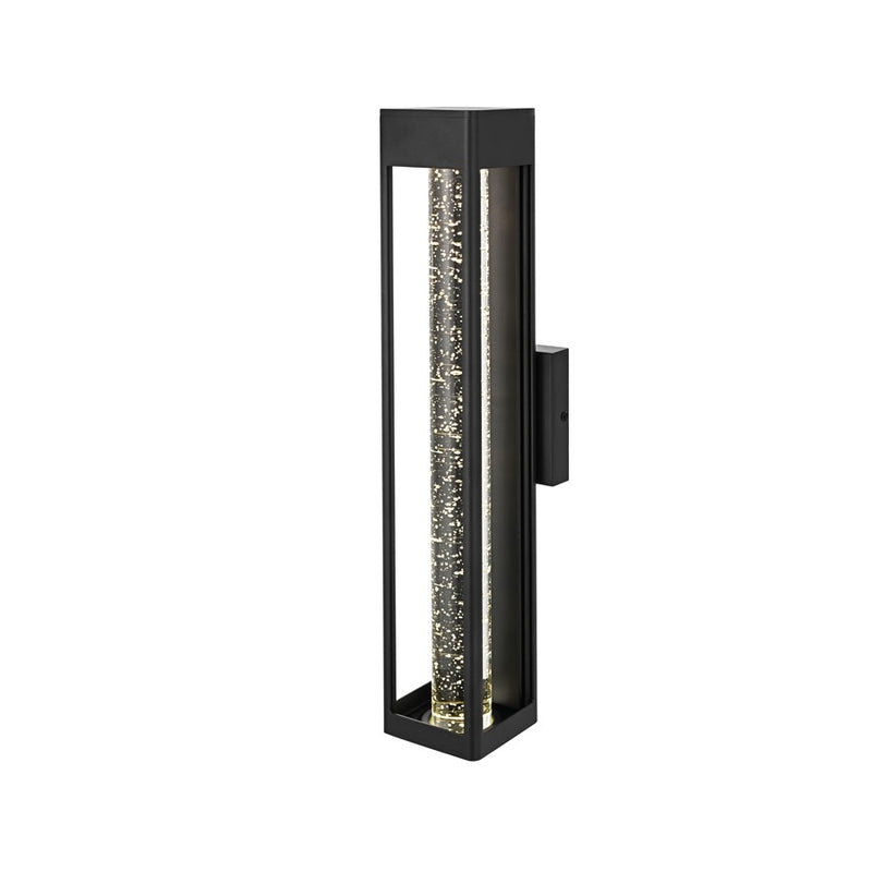 Elegant Lighting Amaris 1Lt 22" Outdoor Sconce, Black/Clear/Seed