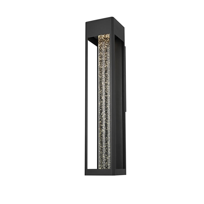 Elegant Lighting Amaris 1Lt 27" Outdoor Sconce, Black/Clear/Seed