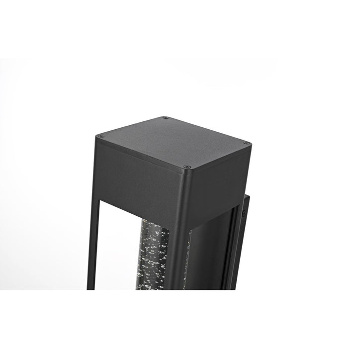 Elegant Lighting Amaris 1Lt 27" Outdoor Sconce, Black/Clear/Seed