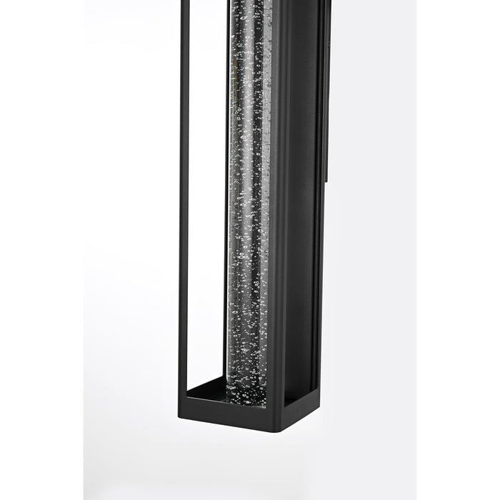 Elegant Lighting Amaris 1Lt 27" Outdoor Sconce, Black/Clear/Seed