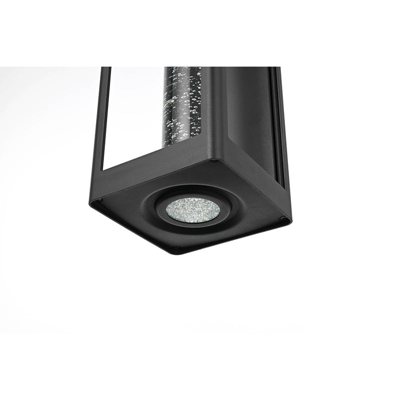 Elegant Lighting Amaris 1Lt 27" Outdoor Sconce, Black/Clear/Seed