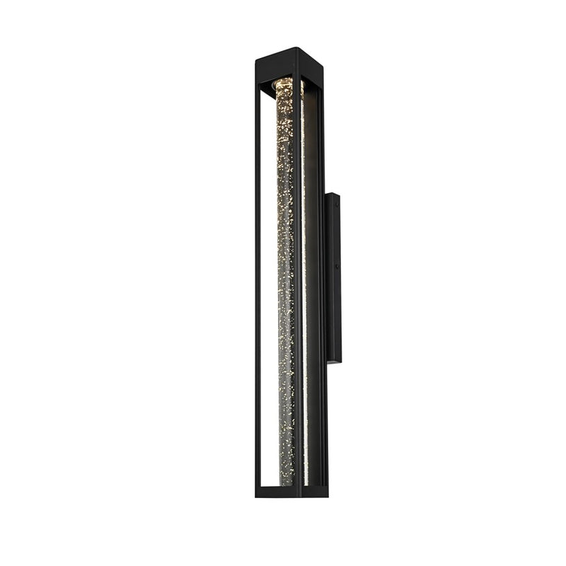 Elegant Lighting Amaris 1Lt 32" Outdoor Sconce, Black/Clear/Seed