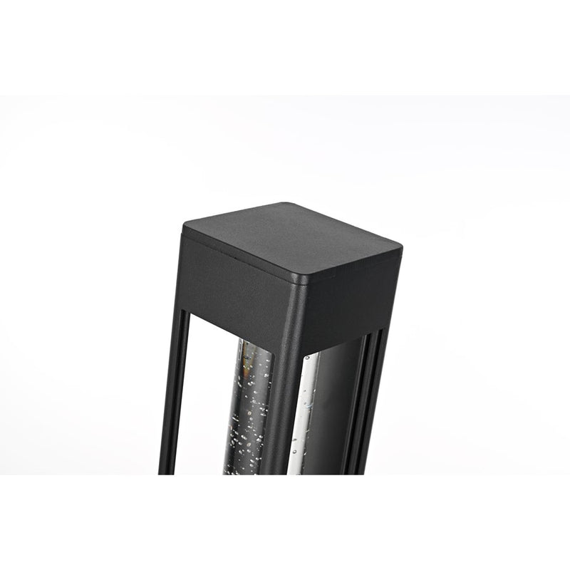 Elegant Lighting Amaris 1Lt 32" Outdoor Sconce, Black/Clear/Seed