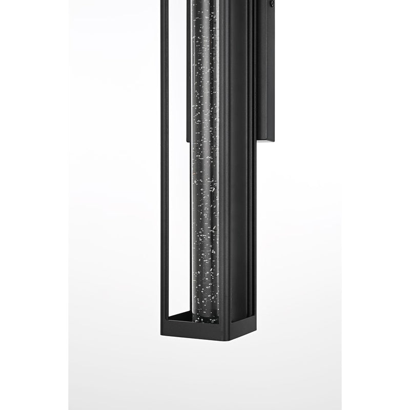 Elegant Lighting Amaris 1Lt 32" Outdoor Sconce, Black/Clear/Seed