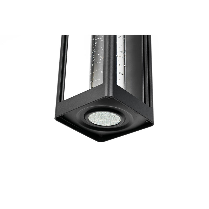 Elegant Lighting Amaris 1Lt 32" Outdoor Sconce, Black/Clear/Seed