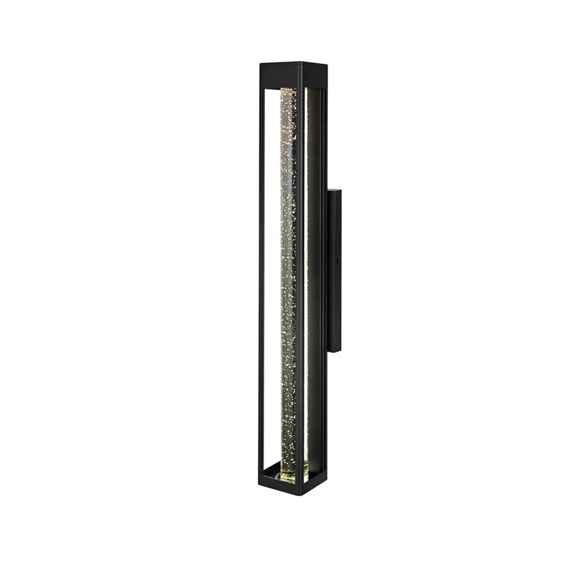 Elegant Lighting Amaris 1Lt 32" Outdoor Sconce, Black/Clear/Seed