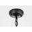 Elegant Lighting Luz 1Lt 11" Outdoor Pendant, Black/Clear/Clear