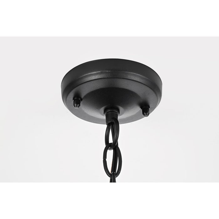 Elegant Lighting Luz 1Lt 11" Outdoor Pendant, Black/Clear/Clear
