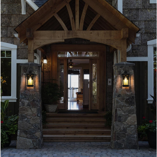 Elegant Lighting Luz 1Lt 14" Outdoor Wall Sconce, Black/Clear/Clear