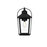 Elegant Lighting Luz 1Lt 20" Outdoor Wall Sconce, Black/Clear/Clear - OD605W20BK