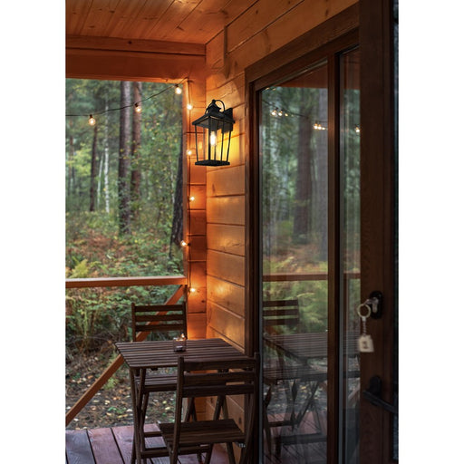 Elegant Lighting Luz 1Lt 20" Outdoor Wall Sconce, Black/Clear/Clear