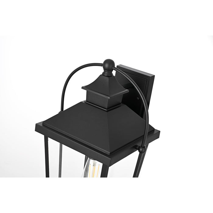 Elegant Lighting Luz 1Lt 20" Outdoor Wall Sconce, Black/Clear/Clear