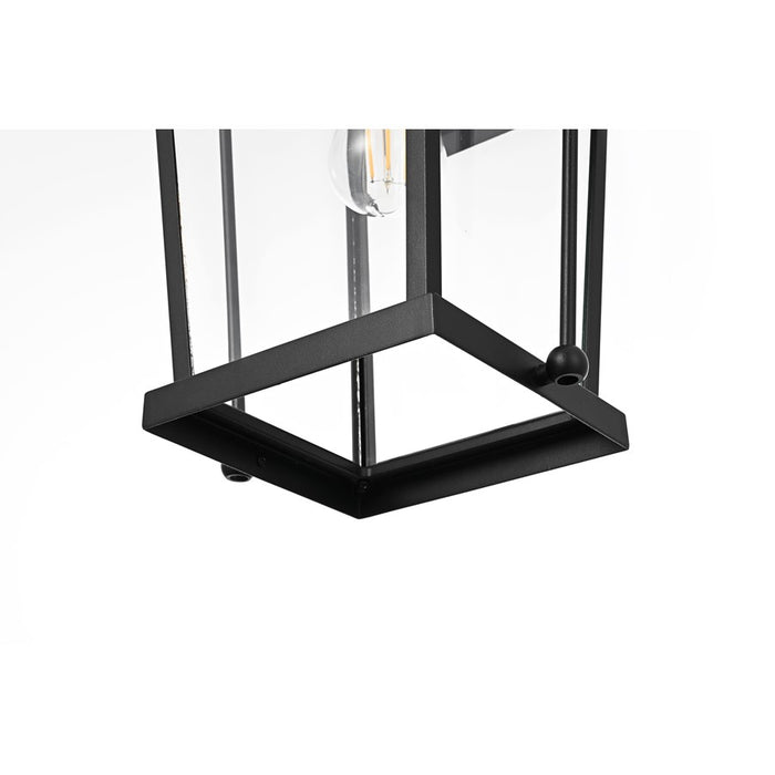 Elegant Lighting Luz 1Lt 20" Outdoor Wall Sconce, Black/Clear/Clear