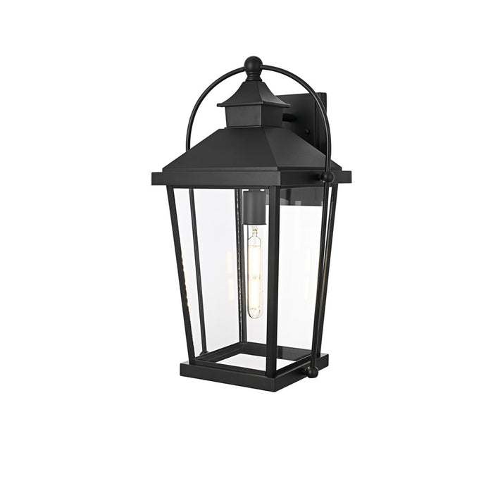 Elegant Lighting Luz 1Lt 20" Outdoor Wall Sconce, Black/Clear/Clear