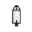 Elegant Lighting Zora 1Lt 8" Outdoor Post Light, Black/Clear/Seedy - OD606P21BK