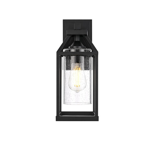 Elegant Lighting Zora 1Lt 14" Outdoor Sconce, Black/Clear/Seed - OD606W14BK