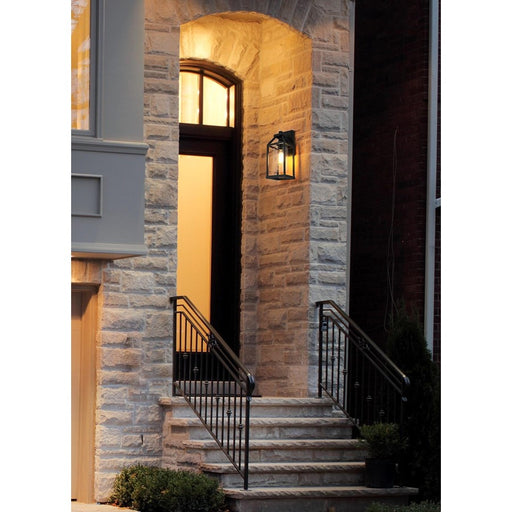 Elegant Lighting Zora 1Lt 14" Outdoor Sconce, Black/Clear/Seed