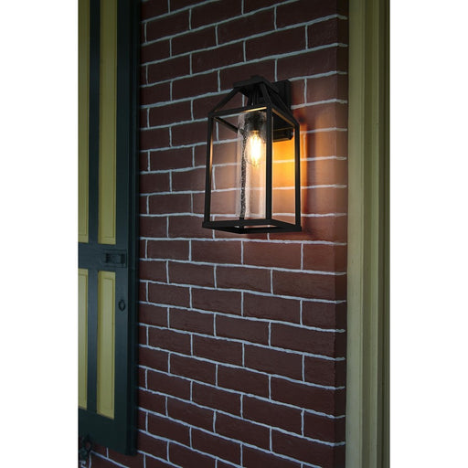 Elegant Lighting Zora 1Lt 19" Outdoor Sconce, Black/Clear/Seed