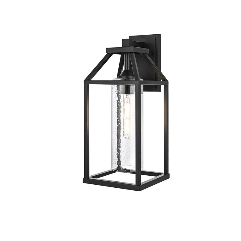 Elegant Lighting Zora 1Lt 19" Outdoor Sconce, Black/Clear/Seed