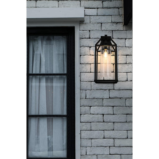 Elegant Lighting Zora 1Lt 24" Outdoor Sconce, Black/Clear/Seed