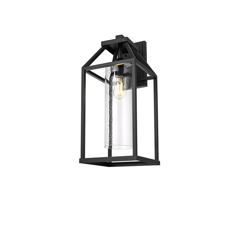 Elegant Lighting Zora 1Lt 24" Outdoor Sconce, Black/Clear/Seed
