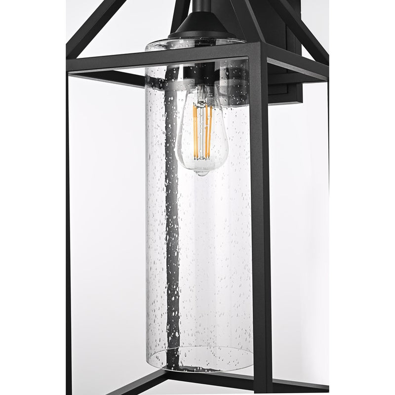 Elegant Lighting Zora 1Lt 24" Outdoor Sconce, Black/Clear/Seed
