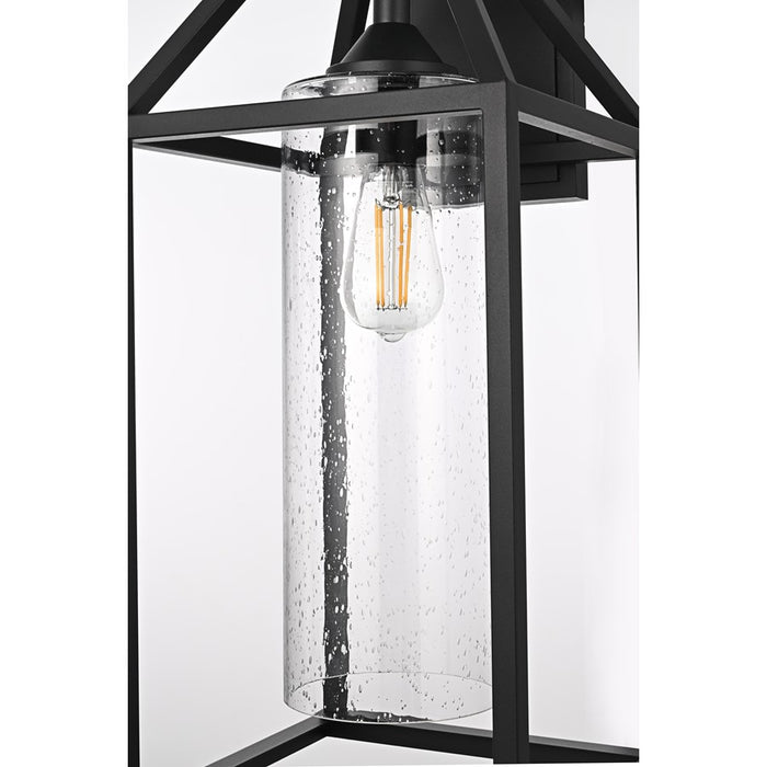 Elegant Lighting Zora 1Lt 24" Outdoor Sconce, Black/Clear/Seed