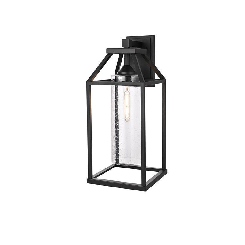 Elegant Lighting Zora 1Lt 24" Outdoor Sconce, Black/Clear/Seed