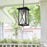 Elegant Lighting Jada 1Lt 7.5" Outdoor Pendant, Black/Clear/Fluted