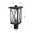 Elegant Lighting Jada 1Lt 7.5" Outdoor Post, Black/Clear/Fluted