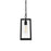 Elegant Lighting Veda 1 Light 6" Outdoor Pendant, Black/Clear/Clear