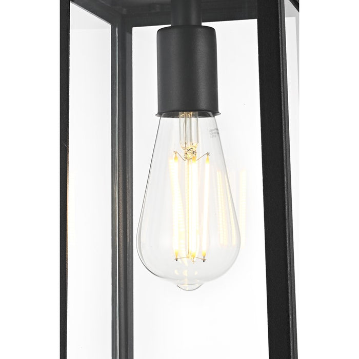 Elegant Lighting Veda 1 Light 6" Outdoor Pendant, Black/Clear/Clear