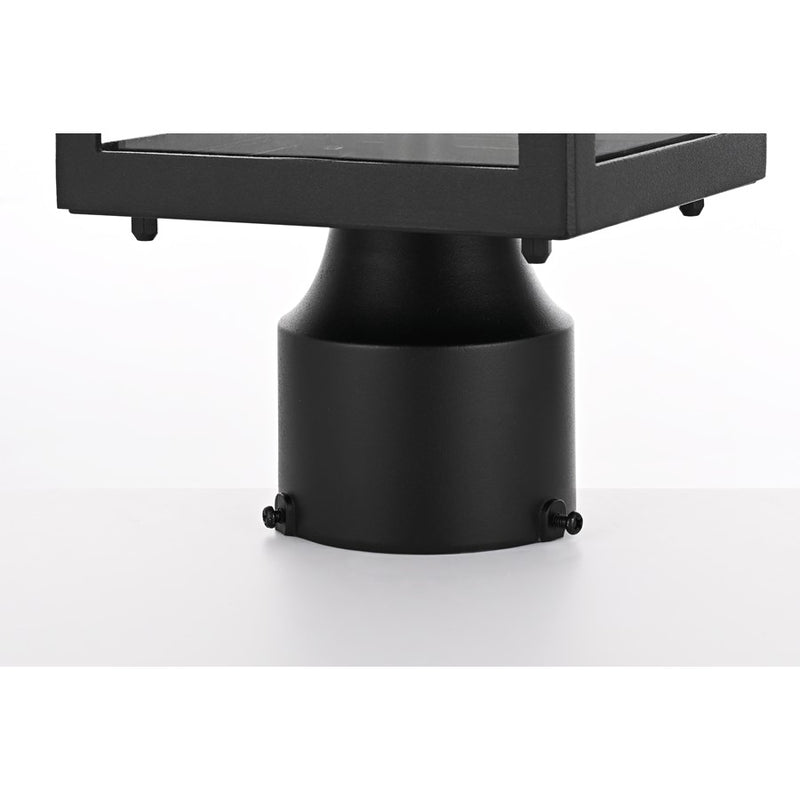 Elegant Lighting Veda 1Lt 6" Outdoor Post Light, Black/Clear/Clear