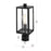 Elegant Lighting Veda 1Lt 6" Outdoor Post Light, Black/Clear/Clear