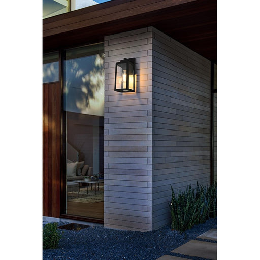 Elegant Lighting Veda 1Lt 13" Outdoor Sconce, Black/Clear/Clear