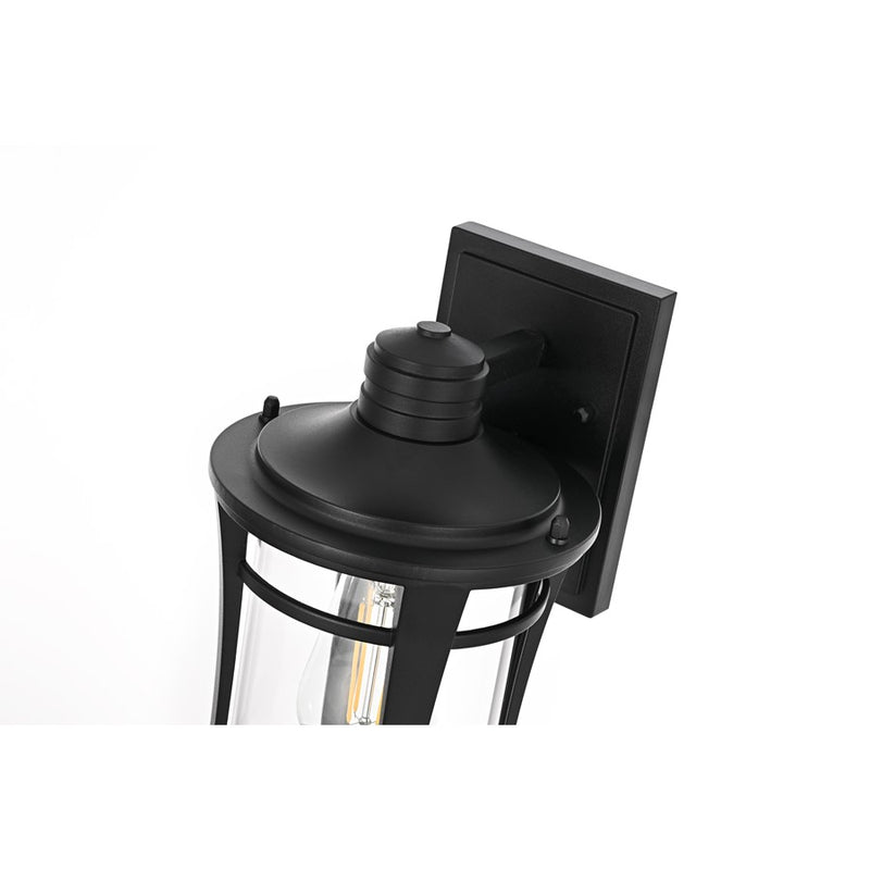 Elegant Lighting Artemis 1Lt 11" Outdoor Sconce, Black/Clear/Clear